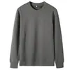 Moletom masculino de outono e inverno, com forro de fleece, grosso, quente, de corte solto, estilo coreano, de manga longa