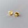 Nalan Plata S925 Cara Ancha Flor de Coche Hebilla Redonda para Oreja Verano Simple Joyería Elegante para Orejas de Hombres y Mujeres M01864