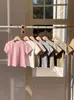 Comércio Exterior Roupas Infantis Estilo Coreano Camisetas Casuais Soltinhas de Manga Curta para Crianças Pequenas e Médias, Meninos e Meninas, Tops Versáteis Casuais Ins, Peça Única Dropshipping