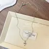 Bolo Street Punk Collar de Lujo Ligero Nudo de Una Palabra Simple Cadena para Suéter de Gama Alta para Mujer Moda Masculina