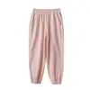 Pantalones Finos Frescos Clase A para Niños de Algodón Puro Largos de Algodón de Bambú Pantalones para Niños y Niñas Estilo Primavera y Verano para Niños Ropa Infantil