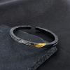 Pulsera de Fuego Negro Fluido Chapada en Plata, Estilo Fresco Personalizado, Pulsera Abierta Simple, Sólida con Textura Dorada, Venta Directa de Fábrica