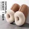 Pantuflas de Algodón Impermeables para Hombre Estilo Nuevo 2026 Otoño Invierno Hogar Interior Antideslizantes Felpa Cálidas con Forro Polar Adicional Pantuflas de Algodón Engrosadas