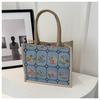 Bolso Tote de Lino de Gran Capacidad para Mujer 2024 Nuevo Bolso de Hombro de Moda Bolso de Mano de Lino Bolso para Ir al Trabajo