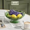 Drenando prato de frutas Household Living Room mesa de centro High-foot Flower Fruit Plate Light Luxury Style High-value Snack Dried Fruit Plate