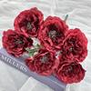 Nuevo ramo transfronterizo de amapola flor artificial decoración suave para el hogar flor falsa DIY arreglo floral de escritorio para sala de estar flor de seda al por mayor