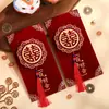 Sobres Rojos para Bodas, Regalos de Boda, Paquetes Rojos con el Personaje de la Felicidad, Sobres Rojos de Mil Yuanes para Recién Casados