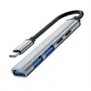 Estación de Acoplamiento Tipo-C para Teléfonos Móviles y Tablets, Concentrador USB, Adaptador de Carga, Convertidor Multipuerto Uno a Cinco