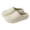 Pantuflas de algodón para hombre para invierno al aire libre, impermeables, de suela gruesa, forradas de felpa, cálidas, antideslizantes, de suela suave, puntera cerrada, para uso en casa, pantuflas de pareja