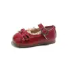 Zapatos de Princesa Estilo Coreano para Niñas 2025 Primavera y Otoño Planos con Encaje y Moño Estilo Bosque Versátiles Zapatos Pequeños de Piel Planos para Bebé Modernos