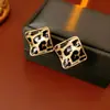 Pendientes Retro Dorados Geométricos con Estampado de Leopardo para Mujer Otoño e Invierno Nicho Lujo Accesible Pendientes Elegantes de Gama Alta Pendientes Versátiles Exquisitos