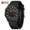 Reloj Octogonal OFNS Moda Personalidad Fecha Viaje de Negocios Reloj de Pulsera Delgado Negocios Dominante Reloj de Cuarzo para Hombre Resistente al Agua