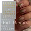 Pegatinas de Uñas y Delineador de Ojos Transfronterizos Full Beauty Mariposa Dorada y Plateada Gota de Agua Pegatinas Líquidas para Uñas