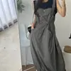 Vestido de Verano Simple Coreano Chic Trendy, Estilo Nuevo 2026 Dongdaemun, Cintura con Cordón, Correa Ceñida