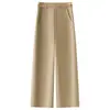 Pantalones de pierna ancha de ajuste estrecho para mujer en Tencel, largo cropped, nuevo estilo otoño 2026, tiro alto, adelgazantes, con caída, pantalones rectos casuales