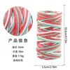 Cuerda de Algodón Retorcido de Color Gradiente 3mm para Manualidades Tejido a Mano Cordón para Pulsera Cordón Gradiente 30m