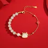 Pulsera Original de Jade Hetian Tichia con Caballo Lindo para Mujer, Nuevo Estilo Chino, Gama Alta, Pulsera del Caballo del Zodiaco para el Año de Nacimiento
