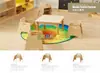 Mesa y Silla de Educación Temprana para Niños, Guardería, Madera Maciza, Mesa de Estudio Ajustable para Clases de Capacitación y Tutoría, Mesa de Pintura