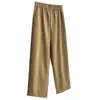 Especial 100kg Plus Size Feminino Novo Outono Emagrecimento Simples Patchwork Calça Balloon Cintura Elástica Calça Casual 0841