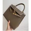Bolsa Kelly de Celebridade da Internet 2023 Nova Versátil Couro Genuíno Segunda Geração Mini Bolsa Pequena Bolsa de Ombro Único Transversal Estilo Urbano Simples