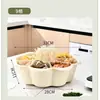 Caja de Almacenamiento en Ángulo Recto Bandeja Multifuncional para Servir Hot Pot de Cocina con Compartimentos Giratorios para Escurrir y Almacenar Guarniciones, Bandeja de Frutas