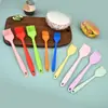 Espátula de Silicona, Espátula Gruesa para Crema, Herramienta Pequeña para Hornear, Raspador de Comida para Pasteles, Espátula para Mezclar