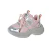Zapatillas Deportivas Transpirables para Correr para Niños Modelo Nuevo 2025 Moda Coreana para Niños Versátiles Zapatos Tipo Papá para Niñas