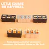 Juguete de comida en miniatura estilo japonés simulación pan tostado pastel molde cuadrado de 6 piezas bandeja para hornear piezas de accesorios pequeños de resina DIY
