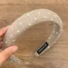 Diadema con Diseño de Corona Alta para Hacer que el Rostro Parezca Más Pequeño, Lujo Ligero, Antideslizante, Tejido, Patrón de Cuadros y Lunares, Sensación de Alta Gama para Adultos y Mujeres Jóvenes