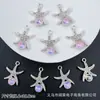 Colgante Encanto Estrella de Mar Pentagrama Cristal Moca Strass para Pulsera Collar de Cuentas DIY Accesorios de Joyería de Aleación