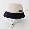 Sombrero para niños sombrero de sol casual niños y niñas sombrero de pescador para bebé lindo sombrero de sol de ala ancha fino sombrero tipo cubeta combinable