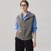 Estilo Coreano Outono/Inverno Novo Colete de Caxemira Simples Casual de Botão Único Sem Mangas Para Sobrepor Feminino Elegante Tricô