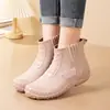 Sapatos Impermeáveis, Botas de Chuva Femininas, Botas de Chuva Atacado, Sapatos de Borracha Antiderrapantes para Estudantes, Botas de Água para Adultos, Sapatos de Trabalho de Moda de Cano Curto, Comércio Exterior