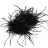 Pinza para el Cabello de Pluma Negra, Tamaño Grande, para Mujer, Otoño e Invierno, Pinza de Tiburón de Pluma de Avestruz de Alta Gama para Moño Alto en la Parte Posterior de la Cabeza, Nuevo Modelo 2025