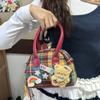 Bolso de mano a cuadros para chica coreana, nuevo, transfronterizo, 2025, para novias, estudiantes, fiestas, compras, estilo extranjero, pequeño bolso