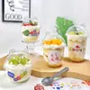 Taza de Boba en Forma de U 360ml Té de Leche Boba Ovaltine Boba Oreo Pastel de Frutas Pastel de Postre Caja