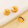 Prata 925 Banhada a Ouro Contas Espaçadoras Cravejadas com Diamantes Acessórios para Joias Artesanais DIY Pulseira Colar