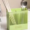Novo Estilo Porta-Hashi de Parede para Cozinha, Não Requer Furação, Alto Valor Estético, Organizador de Talheres Compartimentado, Porta-Hashi Suspenso com Drenagem de Água para Uso Doméstico