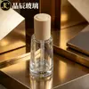 Frasco de vidro transparente de 50ml para óleo essencial, embalagem cosmética, processo de sopro, com tampa conta-gotas, frasco dispensador