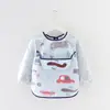 Bata Impermeable para Niños Manga Larga Vestido Inverso Ropa para Comer de Bebé Delantal Bata de Algodón para Niños Babero de Bebé Ropa Protectora