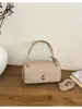 Bolso Vintage con Patrón de Lichi para Mujer, Bolso de Hombro Nuevo de Gama Alta Estilo Oficina, Bolso Cruzado, Bolso de Mano