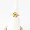 Anel de Flor Seca Banhado a Ouro de Aço Inoxidável Novo Transfronteiriço Amazon Criativo Flor de Não Me Esquecas Renda Flor Real Anel Joia