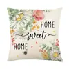 Funda de Almohada Floral Nueva de Primavera Temu Impresa en Alta Definición Funda de Cojín de Planta y Flor para el Hogar Disponible para Mayorista