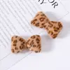 Acessórios Criativos de Laço com Estampa de Leopardo, Acessórios de Cabelo de Algodão Preenchidos com Coração com Estampa de Leopardo, Acessórios de Elástico de Cabelo, Acessórios, Sacolas de Presente, Acessórios para Bolsa