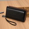 Nuevo Bolso de Mano Canguro para Hombre Bolso de Mano de Negocios Doble Cremallera Gran Capacidad Bolso para Teléfono Móvil Bolso de Muñeca para Hombre Comercio Exterior Transfronterizo