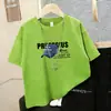 Ropa Infantil Camiseta de Manga Corta para Niños Estilo Verano 2026 Top Estampado Estilo Coreano para Niños Holgada Transpirable Versátil Camiseta