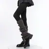 Polainas de Punto con Rayas Verticales Versátiles Moda Estilo Coreano Estilo Academia JK Calcetines para Pantorrilla Y2K Moldeadores de Piernas Polainas