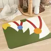 Alfombrilla Drenante de Barro de Diatomeas Navideña Transfronteriza Alfombrilla Absorbente de Secado Rápido Especial para Cafetera Posavasos Aislante Antideslizante para Mesa de Comedor