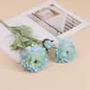 Coronas de Flores Artificiales de Tres Cabezas Flor de Peonía Terciopelo Mano Flor de Boda Material Flor para Guiar en el Camino Arreglo Floral Decoración de Escritorio para el Hogar Floricultura