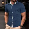 Comercio Electrónico Transfronterizo Camisa de Manga Corta para Hombre Calavera Atuendo de Halloween Camisa Personalidad Marca de Moda Fuente de Fábrica Venta al por Mayor